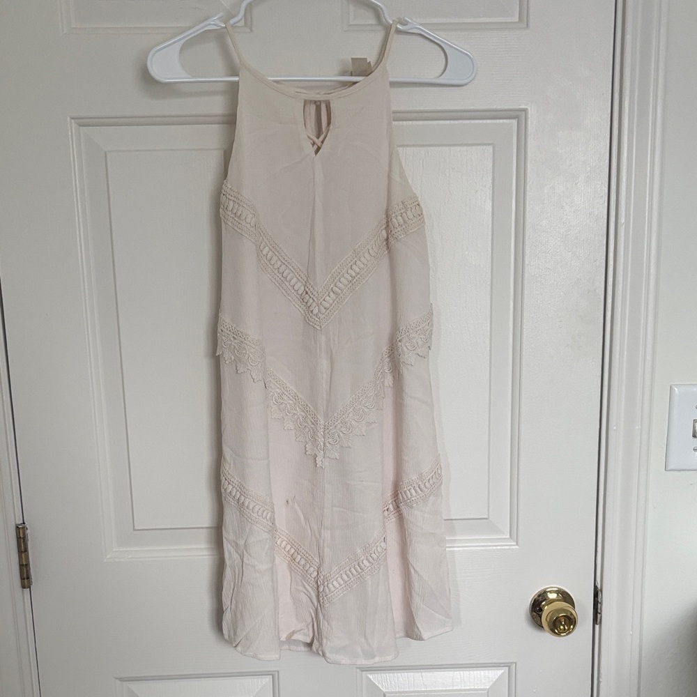 Mossimo Supply Co. Cream Mini Dress